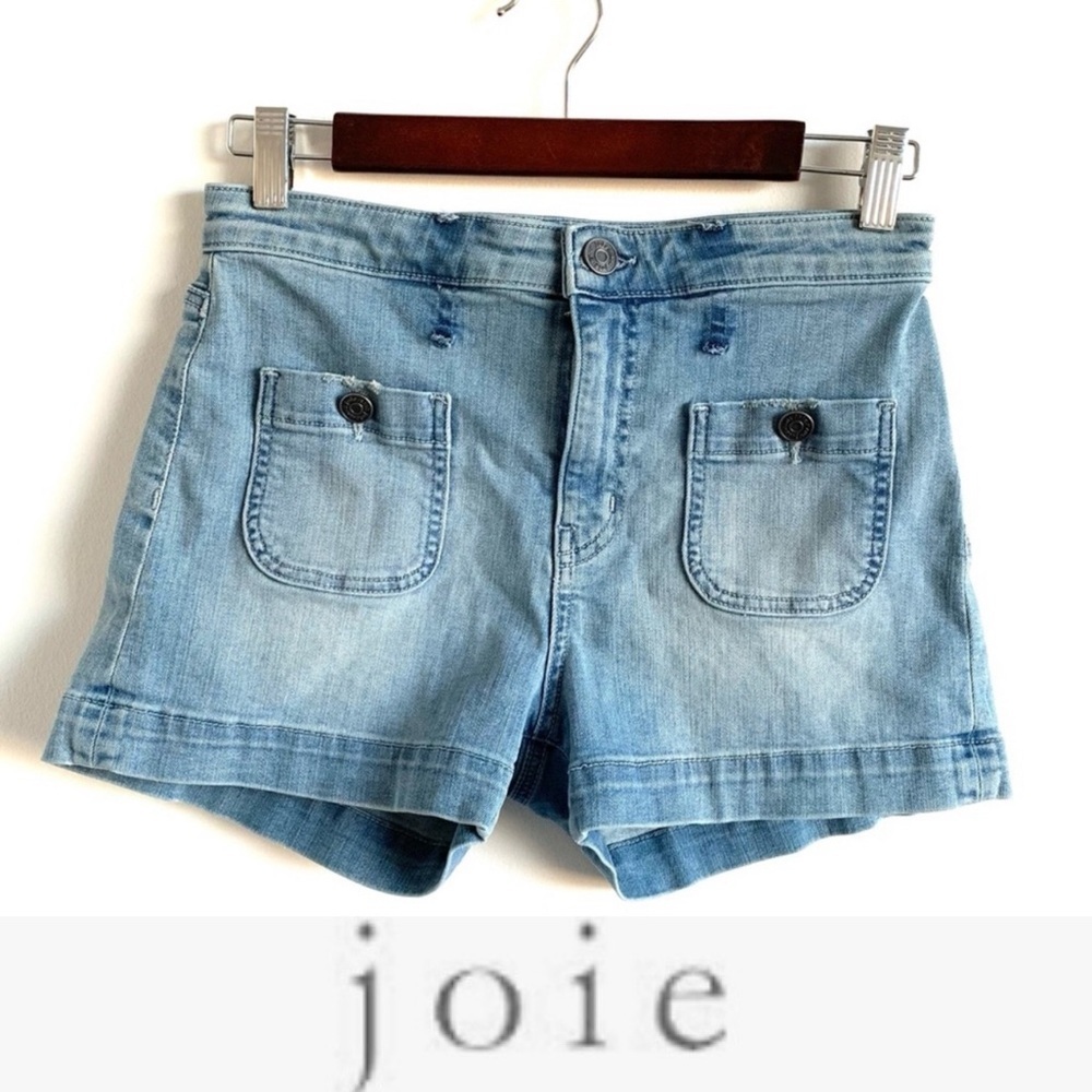 Joie Enchante Sun Fade Denim Shorts 26 - Picture 3 of 11